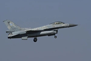 An F-16C Fighting Falcon of the Hellenic Air Force over Florennes, Belgium An F-16C Fighting Falcon of the Hellenic Air Force over Florennes, Belgium