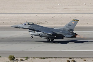 An F-16C Fighting Falcon taking off from Nellis Air Force Base An F-16C Fighting Falcon taking off from Nellis Air Force Base