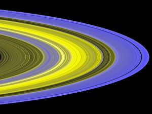 False-color image of Saturns rings False-color image of Saturns rings