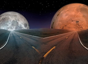 Planetary Science Images Prints: The future of space exploration: to the Moon or Mars?