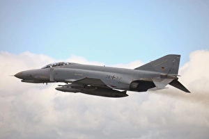 A German F-4F Phantom in flight over Wittmund, Germany A German F-4F Phantom in flight over Wittmund, Germany