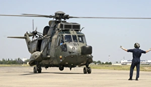 A German Navy Sea King helicopter, Schoenefeld Airport, Germany A German Navy Sea King helicopter, Schoenefeld Airport, Germany