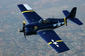 Grumman F4F Wildcat flying over Chino, California Grumman F4F Wildcat flying over Chino, California
