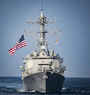 Guided-missile destroyer USS Wayne E. Meyer Print