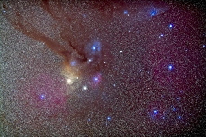 Emission Nebula Images Prints: Head of Scorpius with celestial deep sky objects