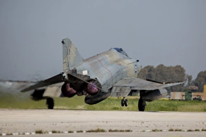 A Hellenic Air Force F-4E Phantom taking off during joint exercise INIOHOS 2016 A Hellenic Air Force F-4E Phantom taking off during joint exercise INIOHOS 2016