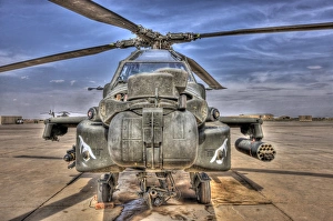 High Dynamic Range Photography Prints: High dynamic range image of an AH-64D Apache Longbow helicopter
