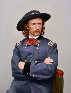 Civil War Portrait Print of Major General George Armstrong Custer