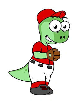 Illustration of a Pachycephalosaurus baseball pitcher Illustration of a Pachycephalosaurus baseball pitcher