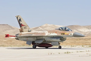 Israeli Air Force F-16 at Nevatim Air Base, Israel Israeli Air Force F-16 at Nevatim Air Base, Israel