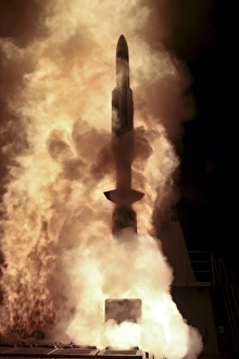 Japan Maritime Self Defense Force destroyer JDS Chokai launches a Standard Missile 3 Japan Maritime Self Defense Force destroyer JDS Chokai launches a Standard Missile 3