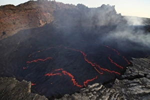 Lava lake in pit crater, Erta Ale volcano, Danakil Depression, Ethiopia Lava lake in pit crater, Erta Ale volcano, Danakil Depression, Ethiopia