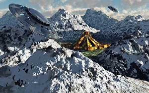 The legendary South American golden city of El Dorado in the winter The legendary South American golden city of El Dorado in the winter