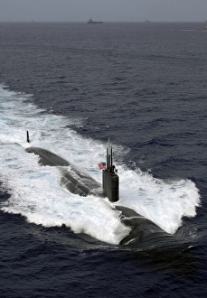 The Los Angeles-class attack submarine USS Asheville The Los Angeles-class attack submarine USS Asheville