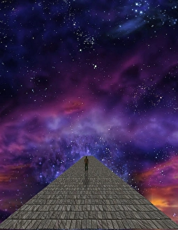 Man on Path to the Heavens Print