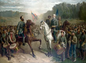 Civil War Era Illustrations Prints: The last meeting between General Robert E