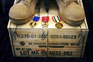 A memorial dedicated to an Airman who lost his life in Iraq A memorial dedicated to an Airman who lost his life in Iraq