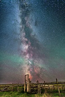 Milky Way over an old ranch corral Milky Way over an old ranch corral