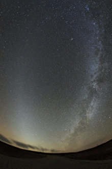 The Milky Way rivals with zodiacal light overlooking the Dashanbao Wetlands in China The Milky Way rivals with zodiacal light overlooking the Dashanbao Wetlands in China
