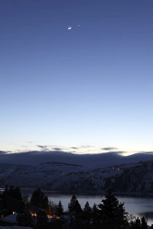 Outdoor Photography No People Prints: Moon and Venus Conjunction