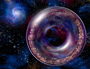 Space Artwork Prints: Multi-Generational Interstellar Ship in the Expanse of Space