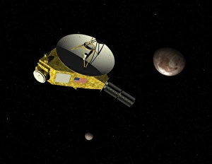New Horizons spacecraft approaches dwarf planet Pluto and its moon Charon New Horizons spacecraft approaches dwarf planet Pluto and its moon Charon