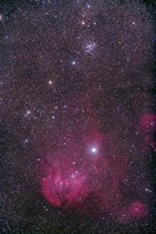 NGC 3766 and the Lambda Cen Nebula in the constellation Centaurus NGC 3766 and the Lambda Cen Nebula in the constellation Centaurus