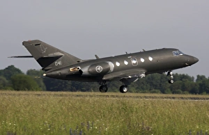 Norwegian Falcon 20 aircraft taking off from Germany Norwegian Falcon 20 aircraft taking off from Germany