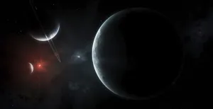 Binary Star System Prints: Artists concept of a binary star system
