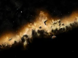 Interstellar Gas Clouds Prints: The blast wave of a nova pulls away the gas clouds