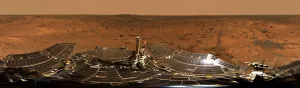 Martian Landscape Photography Prints: Panoramic view of Mars
