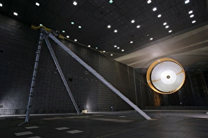 Print of a parachute in flight-qualification testing