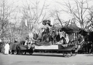 American Culture History Prints: A parade float passing the U.S