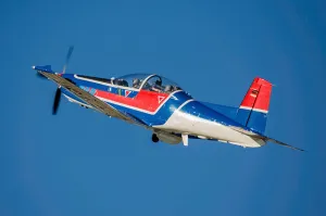 PC-9 Aircraft Print in Flight