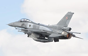 A Polish Air Force F-16 Block 52+ during TLP in Spain A Polish Air Force F-16 Block 52+ during TLP in Spain