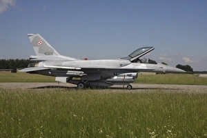 A Polish Air Force F-16C Block52 aircraft, Lechfeld Airfield, Germany A Polish Air Force F-16C Block52 aircraft, Lechfeld Airfield, Germany