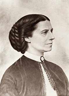 Vintage Nurse Images Prints: Portrait of Clara Barton, dated in the 1890s