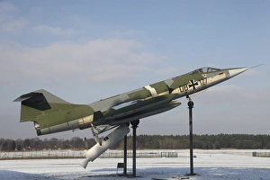 A preserved F-104G Starfighter with booster rockets pack A preserved F-104G Starfighter with booster rockets pack