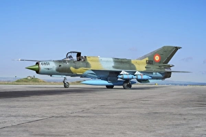 Romanian Air Force MiG-21 Lancer on the ramp at Camp Turzii Romanian Air Force MiG-21 Lancer on the ramp at Camp Turzii