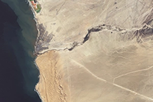 Satellite image of the Swakop River in the western part of Namibia Satellite image of the Swakop River in the western part of Namibia