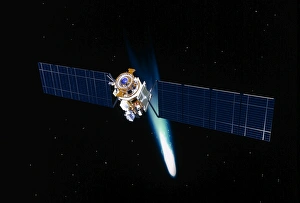 Colorful Space Images Prints: Satellite in outer space