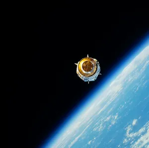 Earth From Space Photography Prints: Satellite in Outer Space