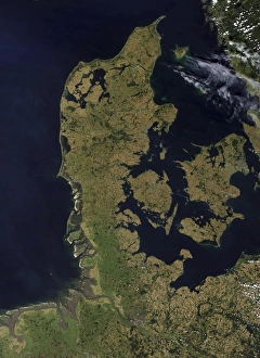 Satellite View of Denmark Print August 9, 2004