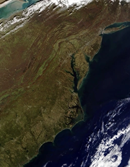 Satellite view of the Mid-Atlantic United States Satellite view of the Mid-Atlantic United States