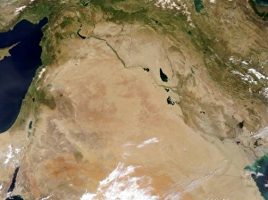 Satellite view of the Middle East Satellite view of the Middle East