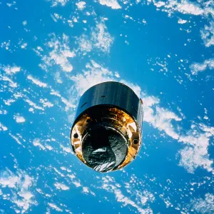 Earth From Space Photography Prints: Satellite View of Space Shuttle in Outer Space