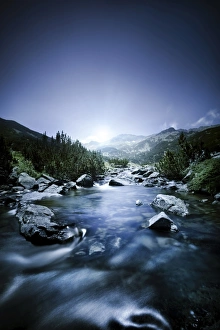 Small river flowing through the mountains of Pirin National Park, Bulgaria Small river flowing through the mountains of Pirin National Park, Bulgaria