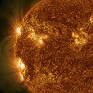 Solar Activity Print: Large Active Regions Rotate into View