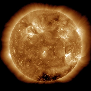 Solar Flare Print: X-class Eruption on the Sun's Surface