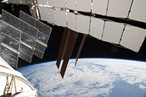 Solar array panels on the Russian segment of the International Space Station Solar array panels on the Russian segment of the International Space Station